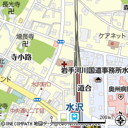 水沢郵便局周辺の地図