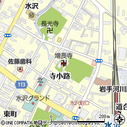 増長寺周辺の地図
