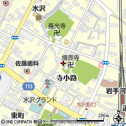 岩手県奥州市水沢寺小路周辺の地図