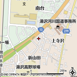秋田県湯沢市関口新山田周辺の地図