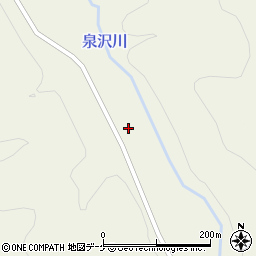 秋田県雄勝郡羽後町中仙道上泉沢2周辺の地図