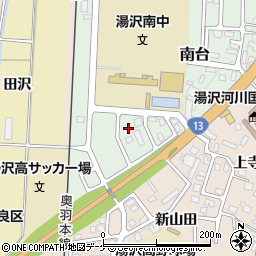 秋田県湯沢市南台周辺の地図