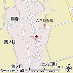 秋田県湯沢市山田下六日町周辺の地図