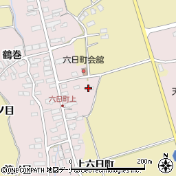 秋田県湯沢市山田上六日町周辺の地図