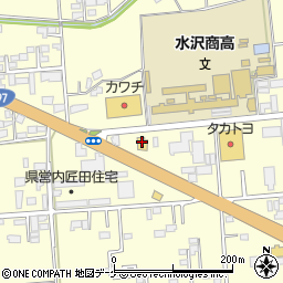 焼肉レストランじゅうじゅう水沢店周辺の地図