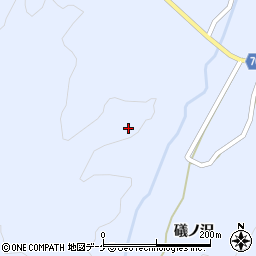 秋田県由利本荘市鳥海町中直根礒ノ沢周辺の地図