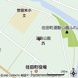 住田町運動公園　野球場周辺の地図