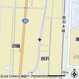秋田県湯沢市関口（沢田）周辺の地図