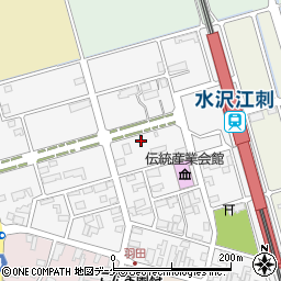 岩手県奥州市水沢羽田町駅前周辺の地図