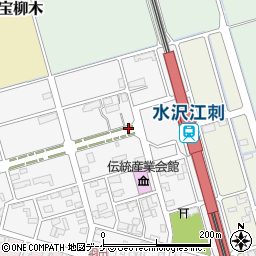 水沢江刺駅周辺の地図