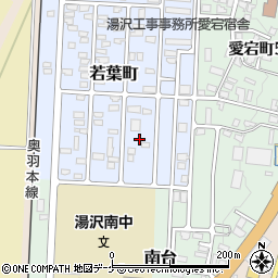 秋田県湯沢市若葉町5周辺の地図