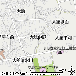 秋田県湯沢市川連町大舘中野周辺の地図