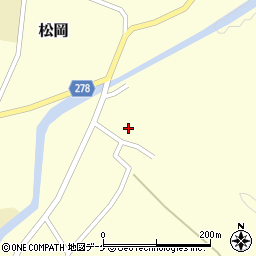 秋田県湯沢市松岡間木沢周辺の地図
