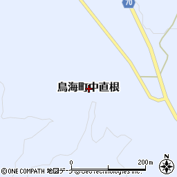 秋田県由利本荘市鳥海町中直根周辺の地図