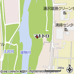 秋田県湯沢市関口中川原周辺の地図