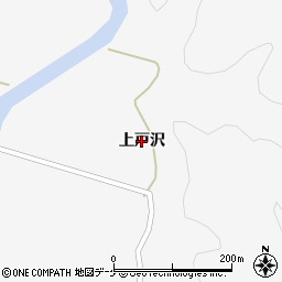秋田県羽後町（雄勝郡）上仙道（上戸沢）周辺の地図