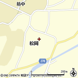 秋田県湯沢市松岡周辺の地図