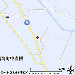 秋田県由利本荘市鳥海町中直根山ノ下周辺の地図