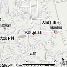 秋田県湯沢市川連町大舘下山王54周辺の地図