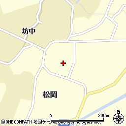 秋田県湯沢市松岡坊中周辺の地図