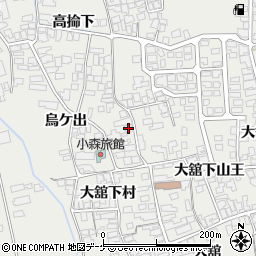 秋田県湯沢市川連町大舘下山王129-2周辺の地図