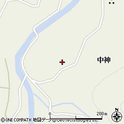 秋田県羽後町（雄勝郡）飯沢（中神）周辺の地図