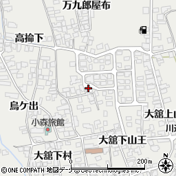 秋田県湯沢市川連町大舘下山王121-3周辺の地図
