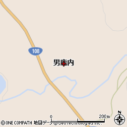 秋田県由利本荘市鳥海町小川男鹿内周辺の地図