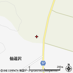 秋田県雄勝郡羽後町中仙道南60周辺の地図