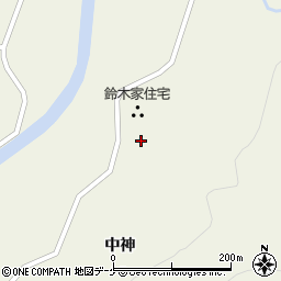 秋田県雄勝郡羽後町飯沢先達沢周辺の地図