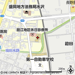 水沢学苑　看護専門学校周辺の地図