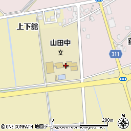 湯沢市立山田中学校周辺の地図