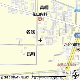 岩手県奥州市水沢名残65周辺の地図