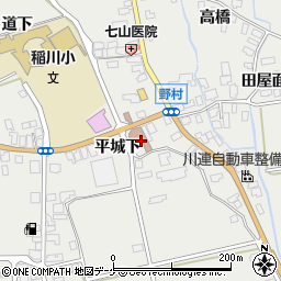 稲川郵便局周辺の地図