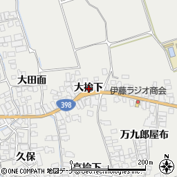 秋田県湯沢市川連町大掵下周辺の地図