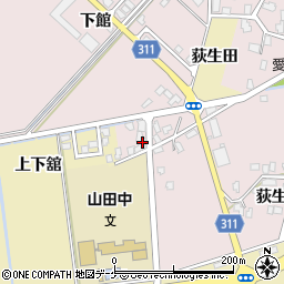 秋田県湯沢市山田下館73周辺の地図