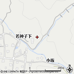 秋田県湯沢市川連町若神子周辺の地図