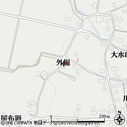 秋田県湯沢市川連町外堀周辺の地図