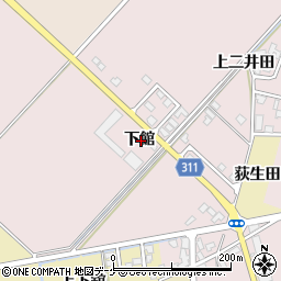 秋田県湯沢市山田下館周辺の地図