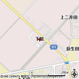 秋田県湯沢市山田（下館）周辺の地図