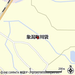 秋田県にかほ市象潟町川袋周辺の地図