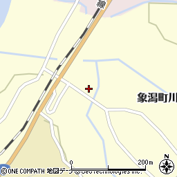 秋田県にかほ市象潟町川袋深田周辺の地図
