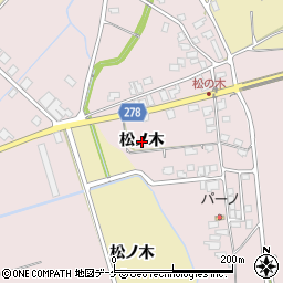 秋田県湯沢市山田（松ノ木）周辺の地図
