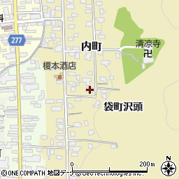 秋田県湯沢市内町6-18周辺の地図