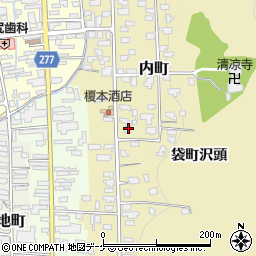 秋田県湯沢市内町6-27周辺の地図