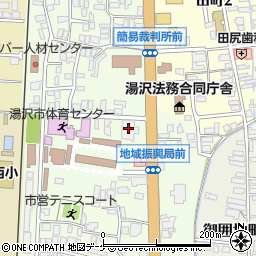湯沢典礼会館周辺の地図