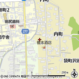 秋田県湯沢市内町5周辺の地図