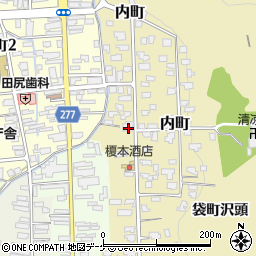 秋田県湯沢市内町5-12周辺の地図