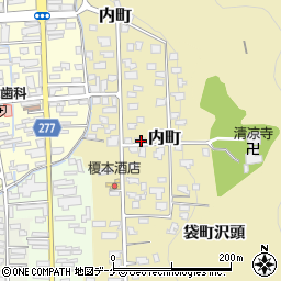 秋田県湯沢市内町3-30周辺の地図