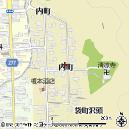 秋田県湯沢市内町3-24周辺の地図